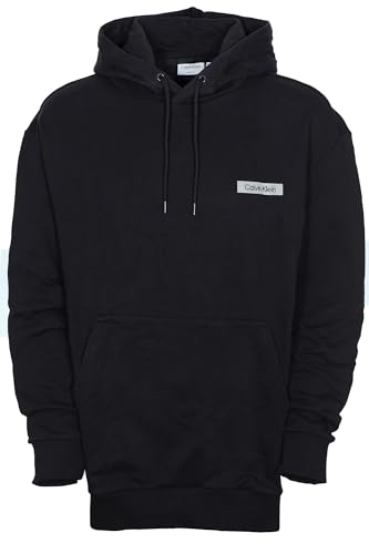 Calvin Klein Logo Hoody Comfort Fit Sweatshirt Kapuze Herren, Farbe:schwarz, Herrengrößen:3XL von Calvin Klein