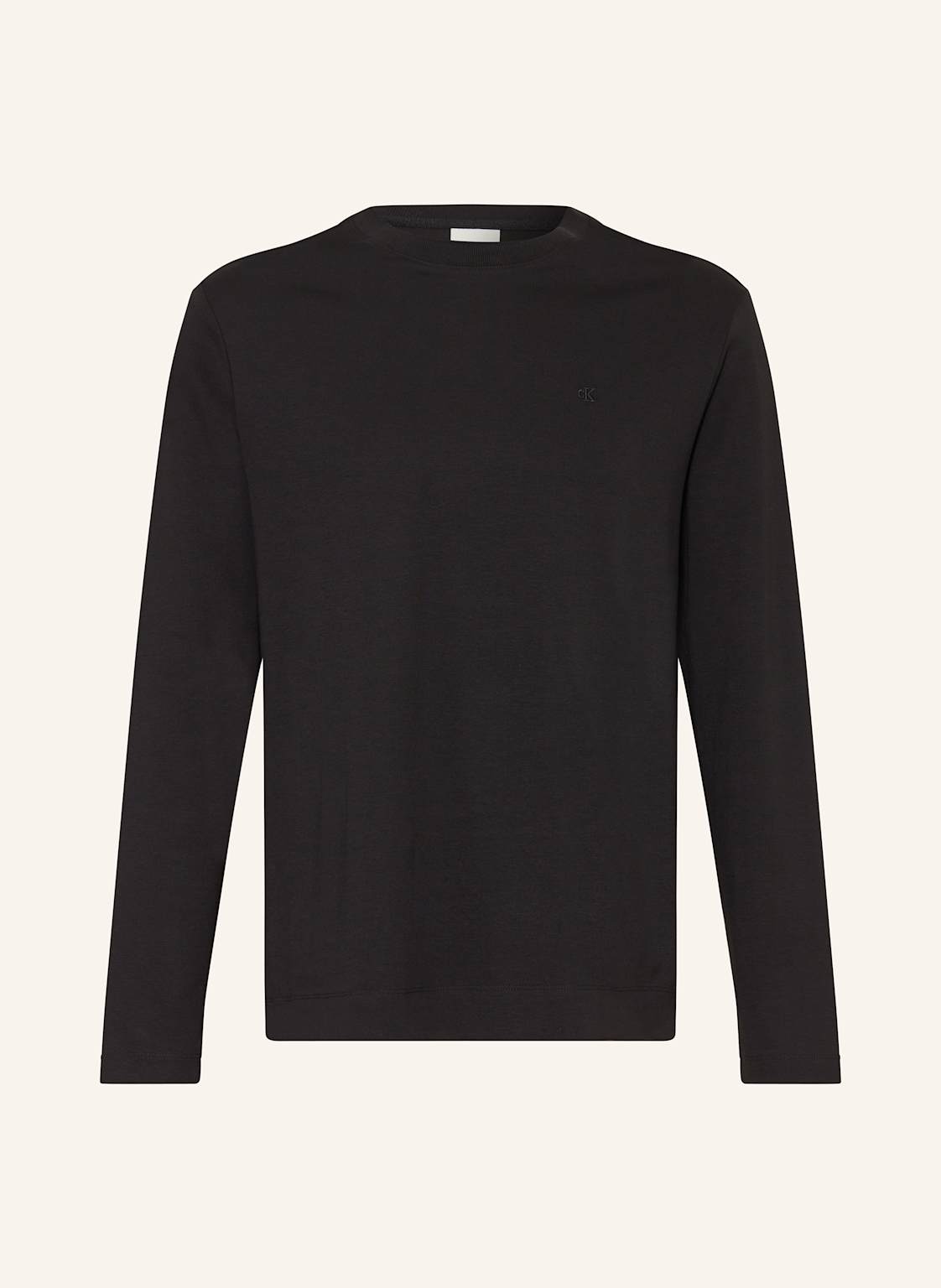 Calvin Klein Longsleeve Luxe Cotton Interlock schwarz von Calvin Klein