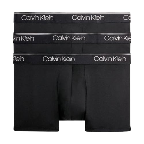 Calvin Klein Low Rise Trunk 3Pk Low Rise Trunk Herren, Schwarz (Black), L von Calvin Klein