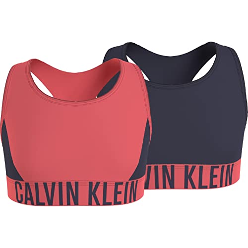 Calvin Klein Mädchen 2Pk Bralette G80G800570 Andere BHS, Rosa (Pinkdawn/Navyiris), 8-10 Jahre (2er Pack) von Calvin Klein Jeans