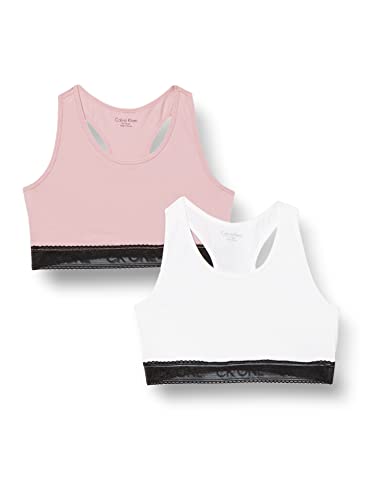 Calvin Klein Mädchen 2Pk Bralette-Lace G80G800575 Andere BHS, Rosa (Blushcheek/Pvhwhite), 8-10 Jahre (2er Pack) von Calvin Klein Jeans