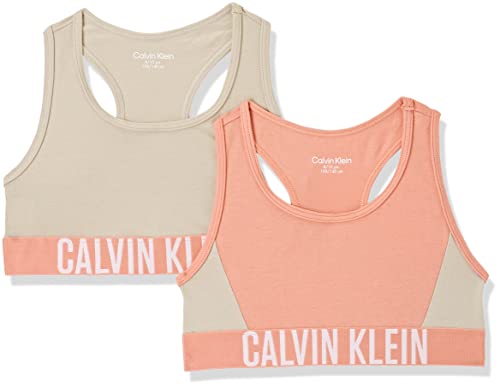 Calvin Klein Mädchen 2Pk Bralette G80G800570 Andere BHS, Rosa (Pinkmocha/Lightstone), 8-10 Jahre (2er Pack) von Calvin Klein Jeans