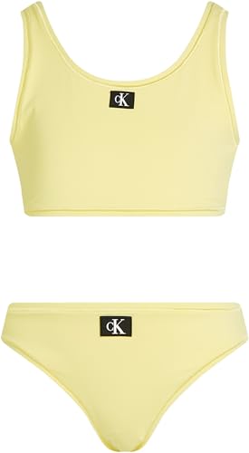 Calvin Klein Mädchen Bikini Bralette Set Gefüttert, Gelb (Elfin Yellow), 8-10 Jahre von Calvin Klein