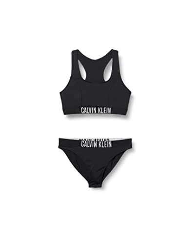 Calvin Klein Mädchen Bralette Bikini-Set, Pvh Black, 12 Jahre von Calvin Klein