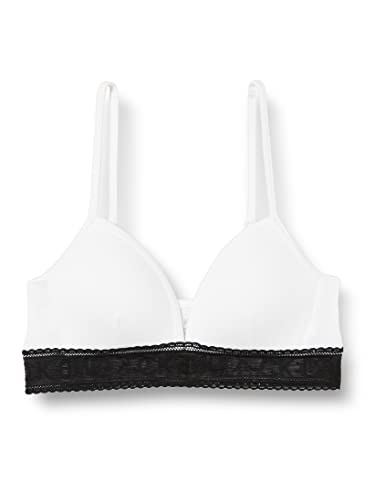 Calvin Klein Mädchen Triangle Lace G80G800581 Triangel-BHS, Weiß (White), 8-10 Jahre von Calvin Klein Jeans