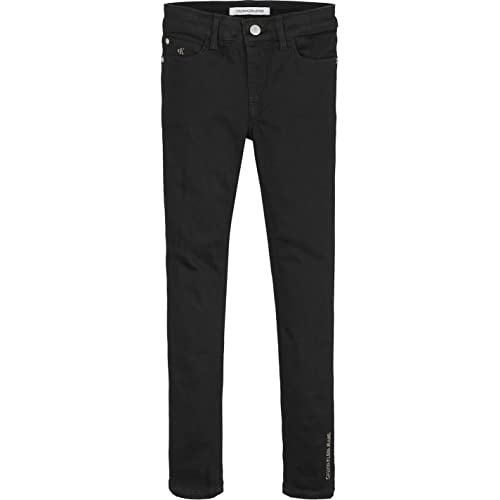 Calvin Klein Mädchen Jeans Mr Skinny Stretch, Schwarz (Clean Black Stretch), 12 Jahre von Calvin Klein