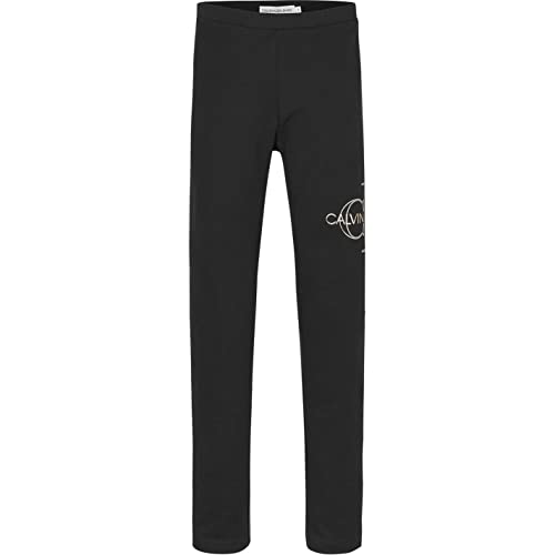 Calvin Klein Mädchen Monogram Outline Legging 12 Jahre Schwarz IG0IG01224BEH von Calvin Klein Jeans