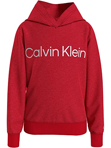 Calvin Klein Mädchen Pullover Kapuze Inst Silver Logo Hoodie 16 Jahre Rot von Calvin Klein