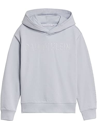 Calvin Klein Mädchen Sweater Kapuze Shadow Calvon Logo Hoodie 10 Jahre Blau von Calvin Klein