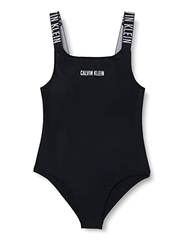 Calvin Klein Mädchen Swimsuit Regulär, Pvh Black, 8-10 Jahre von Calvin Klein