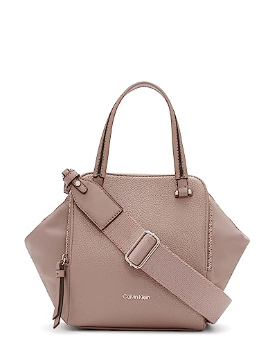 Calvin Klein Marble Triple Compartment Mini Satchel Crossbody, Cocoa, Einheitsgröße von Calvin Klein