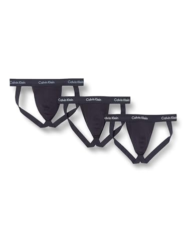 Calvin Klein Men Jock Strap 3PK 000NB3363A, Black (B- FAD DNM, CDON Tint, Buff PK LGS), M von Calvin Klein