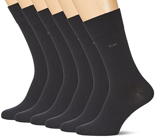 Calvin Klein Herren Crew Socken, Schwarz, 39/42 (6er Pack) von Calvin Klein