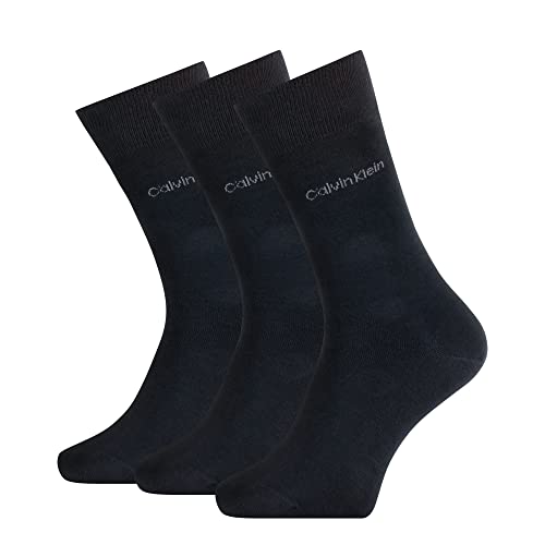 Calvin Klein Herren Classic Socken, Marineblau, Einheitsgröße (3er Pack) von Calvin Klein