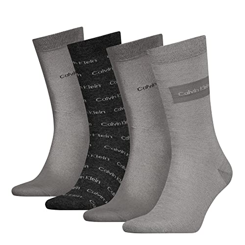 Calvin Klein Herren CLSSC Sock, Grey Combo, ONE Size (4er Pack) von Calvin Klein