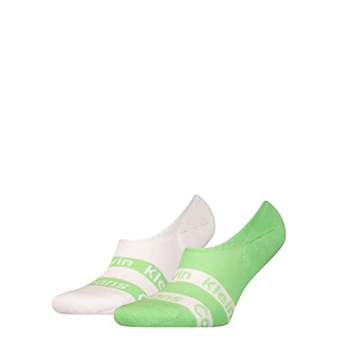 Calvin Klein Men's Logo Ribbon high Cut Footie Socks, Lime, ONE Size von Calvin Klein