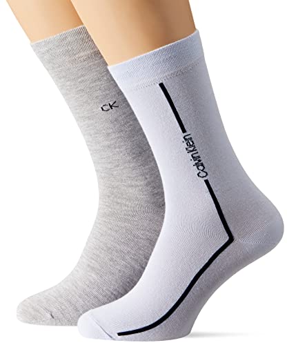 Calvin Klein Men's Logo line Socks, Light Blue, ONE Size von Calvin Klein