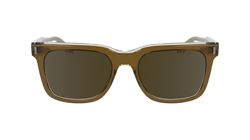 Calvin Klein Men's Sunglasses CK24536S - Light Brown/Crystal with Solid Brown Lens von Calvin Klein