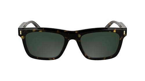 Calvin Klein Men's Sunglasses CK25506S - Dark Havana with Solid Green Lens von Calvin Klein