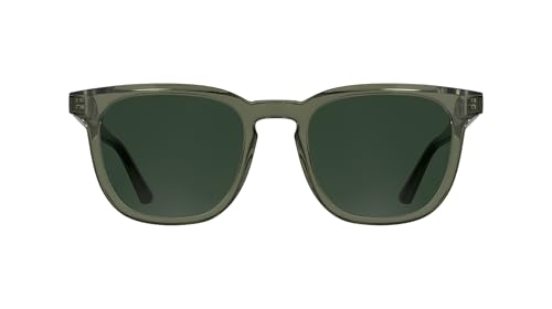 Calvin Klein Men's Sunglasses CK25536S - Transparent Khaki with Solid Green Lens von Calvin Klein