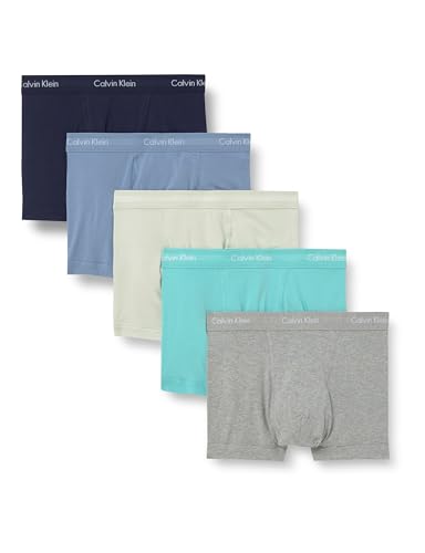 Calvin Klein Men's Trunk 5PK, Blue, M von Calvin Klein