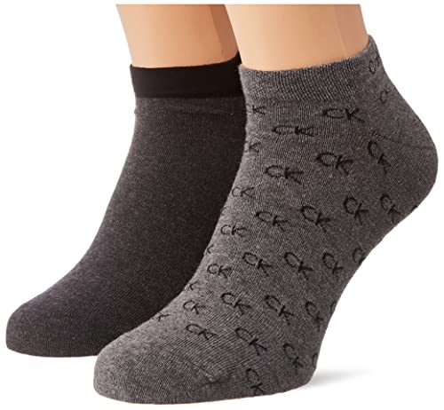 Calvin Klein Herren Sneaker Socken, Grau, 39/42 (2er Pack) von Calvin Klein