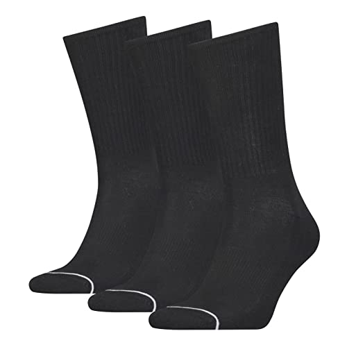 Calvin Klein Herren Crew Socken, Schwarz, Einheitsgröße (3er Pack) von Calvin Klein