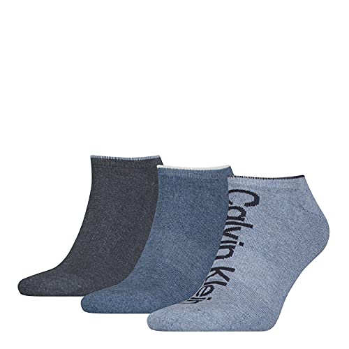 Calvin Klein Herren Sneaker Socken, Marineblau, Einheitsgröße (3er Pack) von Calvin Klein