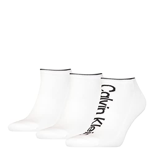 Calvin Klein Herren Sneaker Socken, Weiß, Einheitsgröße (3er Pack) von Calvin Klein