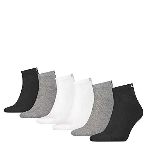 Calvin Klein Mens Bonus Men's Liner Socks Multipack 6 Pack Sneaker, Black/White/mid Grey Melange, ONE Size von Calvin Klein