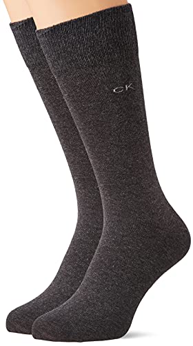 Calvin Klein Herren Classic Socken, Grau, 43/46 (2er Pack) von Calvin Klein