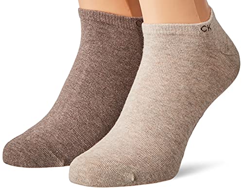 Calvin Klein Herren Sneaker Socken, Brown, 39/42 (2er Pack) von Calvin Klein