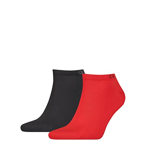 Calvin Klein Mens Casual Men's Liner Socks 2 Pack Sneaker, red, 43/46 von Calvin Klein