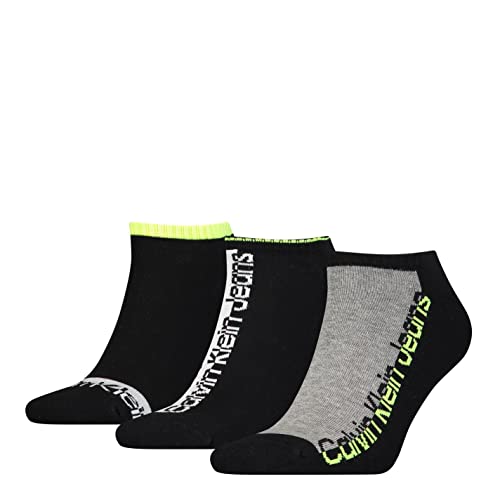 Calvin Klein Herren Sneaker Socken, Schwarz, Einheitsgröße (3er Pack) von Calvin Klein