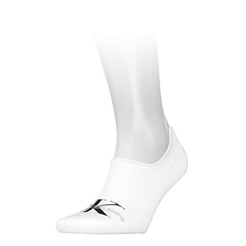 Calvin Klein Herren Footie Socken, Weiß, Einheitsgröße von Calvin Klein