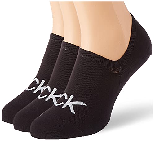 Calvin Klein Herren Footie Calvin Klein Logo Men's Liner Socks 3 Pack, Schwarz, Einheitsgröße von Calvin Klein