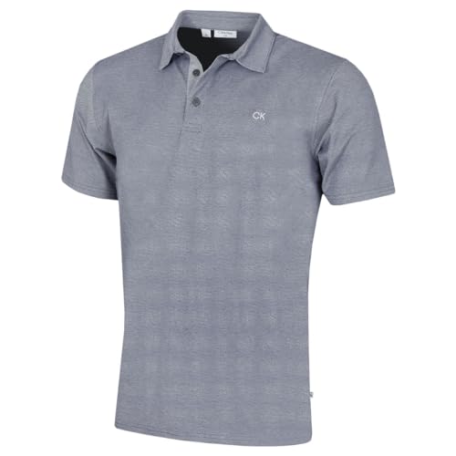 Calvin Klein Mens Prep Campus Golf Polo Shirt - Marine - M von Calvin Klein