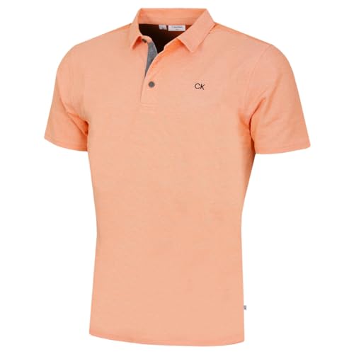 Calvin Klein Mens Prep Campus Golf Polo Shirt - Orange - L von Calvin Klein