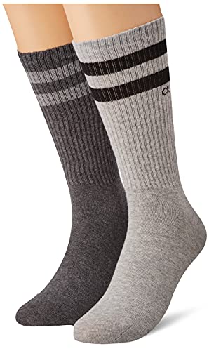 Calvin Klein Herren Crew Socken, Grau, 43/46 (2er Pack) von Calvin Klein