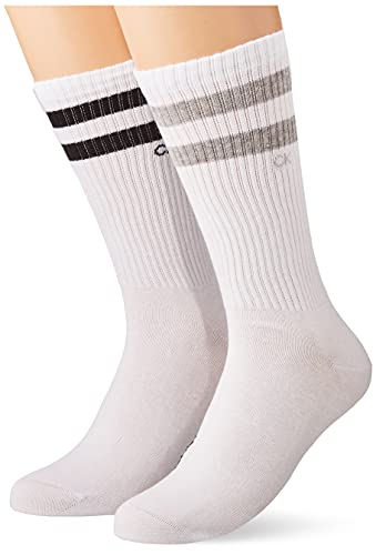 Calvin Klein Herren Crew Socken, Weiß, 39/42 (2er Pack) von Calvin Klein