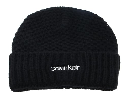 Calvin Klein Micro Waffle Beanie Black von Calvin Klein