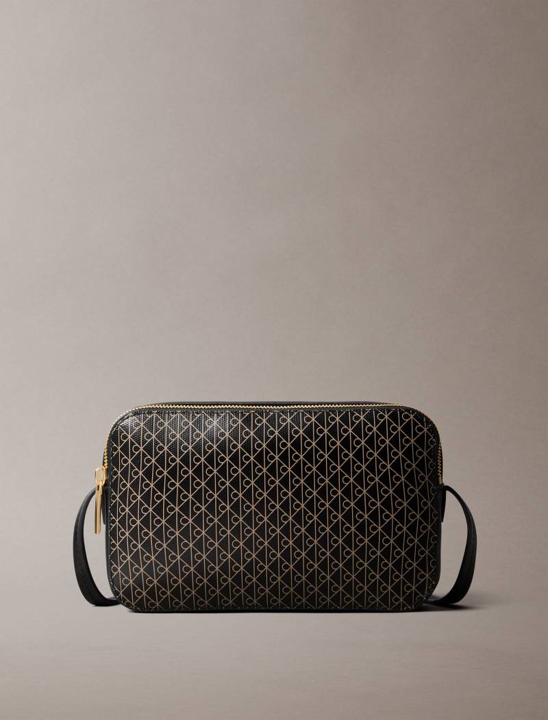 Calvin Klein Mini Bag "AOP ELONGATED CAMERA BAG" kleine Damen-Umhängetasche, Schultertasche mit Monogramm-Print von Calvin Klein