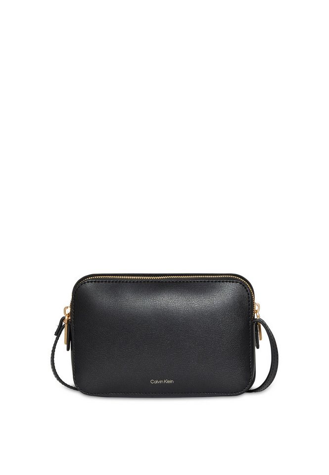 Calvin Klein Mini Bag FOIL LOGO ELONGATED CAMERA BAG, Schultertasche, kleine Damen-Umhängetasche mit Logoschriftzug von Calvin Klein