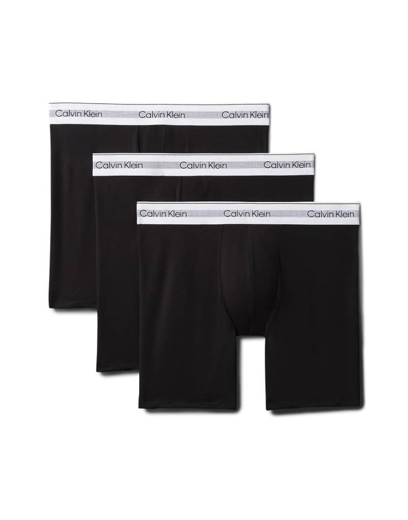 Calvin Klein - Modern Air - 3er-Pack Sport-Boxershorts in Schwarz mit engem, langem Schnitt von Calvin Klein