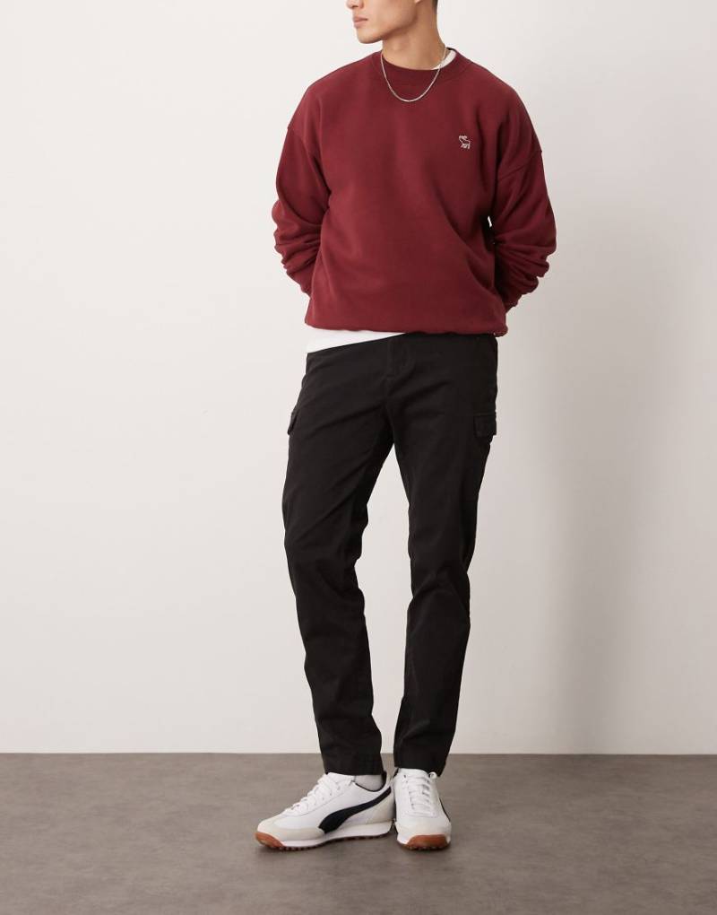 Calvin Klein - Modern - Schmal zulaufende Twill-Hose in Schwarz von Calvin Klein