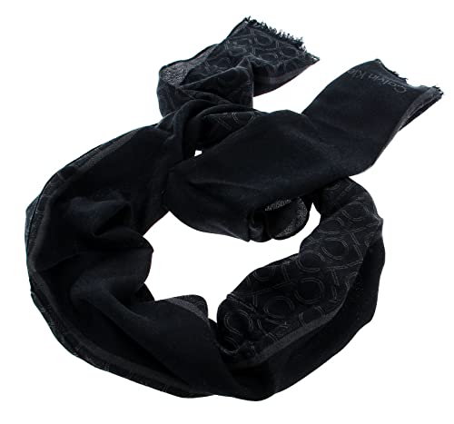 Calvin Klein Monogram Light Scarf Black Mono von Calvin Klein