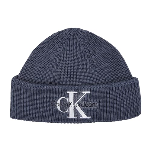 Calvin Klein Monologo Embro Beanie Goblin Blue von Calvin Klein