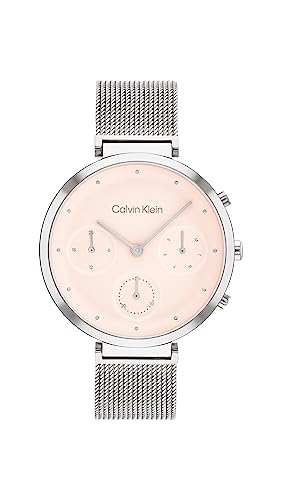 Calvin Klein Multi Zifferblatt Quarz Uhr für Damen mit Silbernes Edelstahlarmband - 25200286 von Calvin Klein