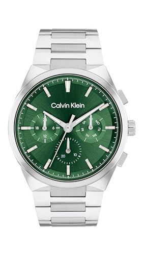 Calvin Klein Multi Zifferblatt Quarz Uhr für Herren Kollektion DISTINGUISH mit Edelstahlarmband Edelstahlarmband - 25200441 von Calvin Klein