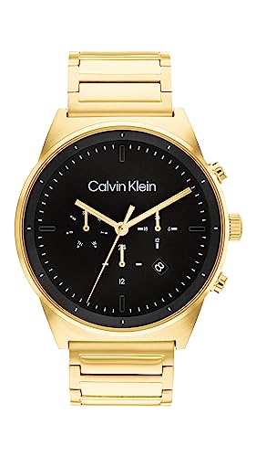 Calvin Klein Multi Zifferblatt Quarz Uhr für Herren mit Gelbgoldfarbenes Edelstahlarmband - 25200294 von Calvin Klein